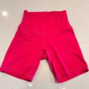 Lululemon Align 6" Biker Shorts Size 2 Pink EUC